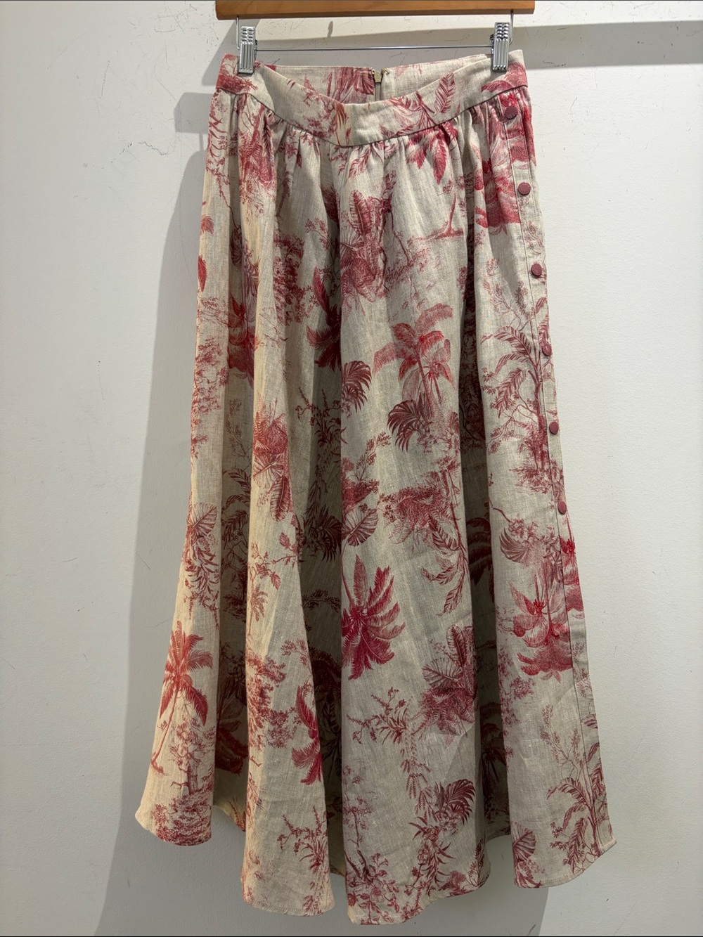 L’AGENCE Seina Midi Skirt - Tan Multi